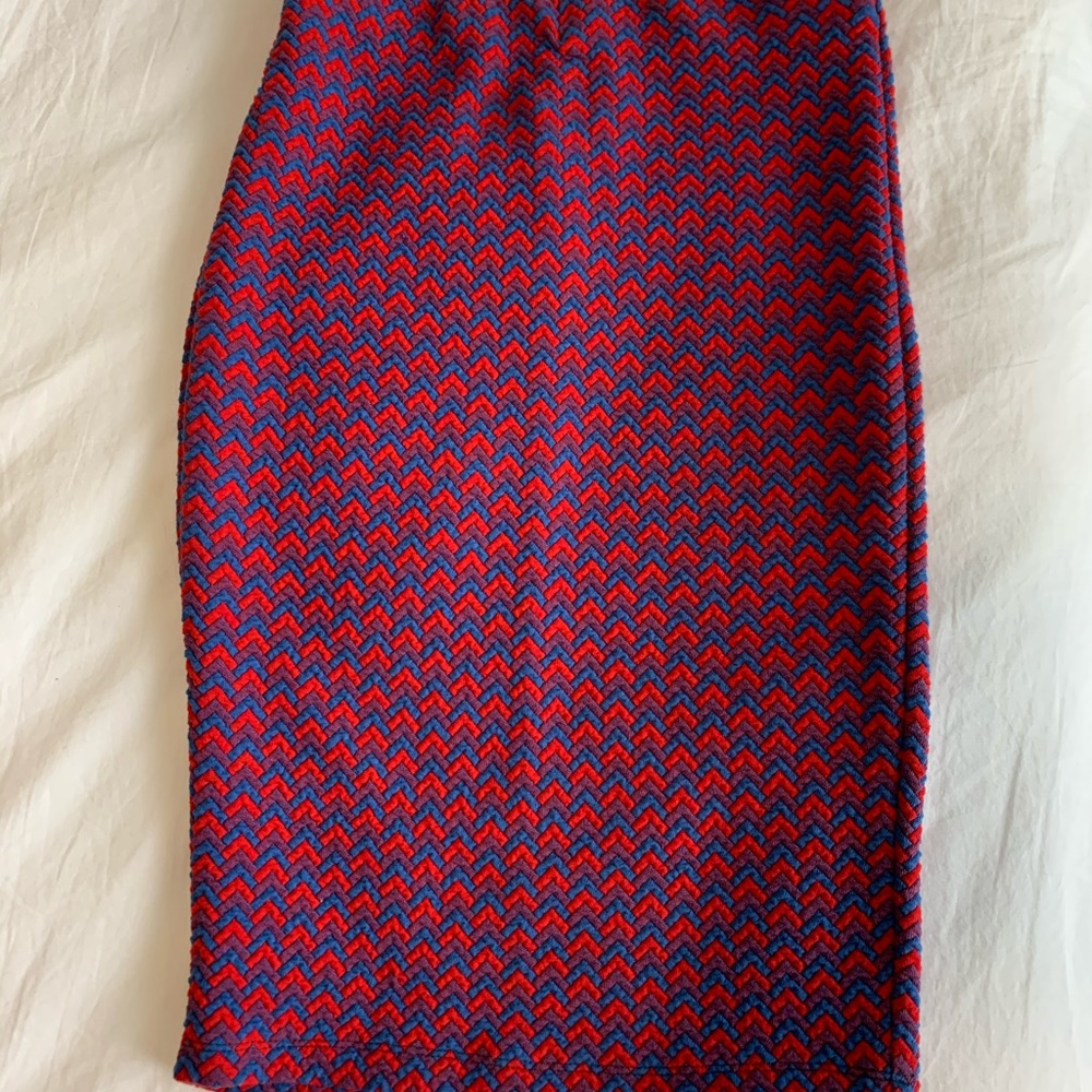 S colorful boutique embroidered pencil skirt